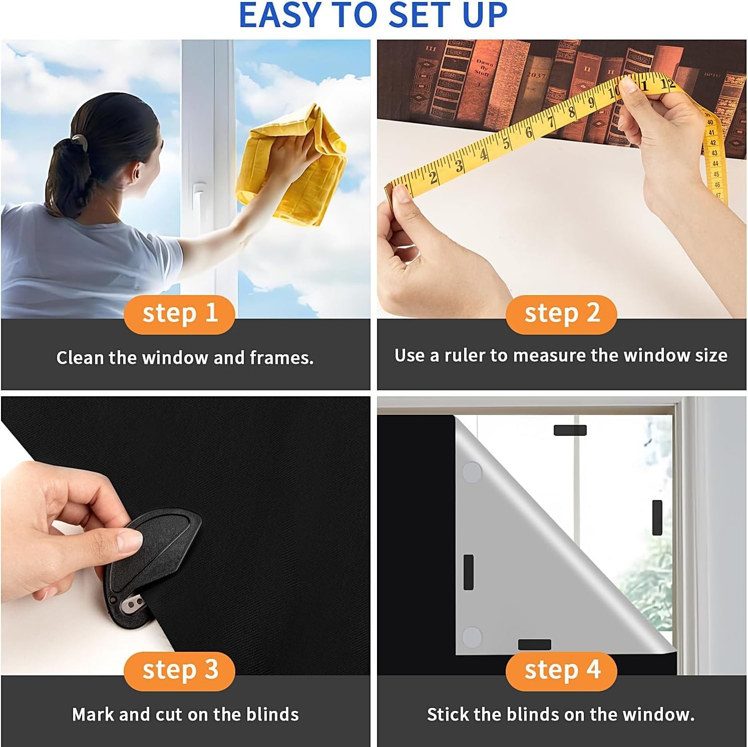 100% Portable Blackout Curtains, Portable DIY Blinds, No Drill Travel Blackou…