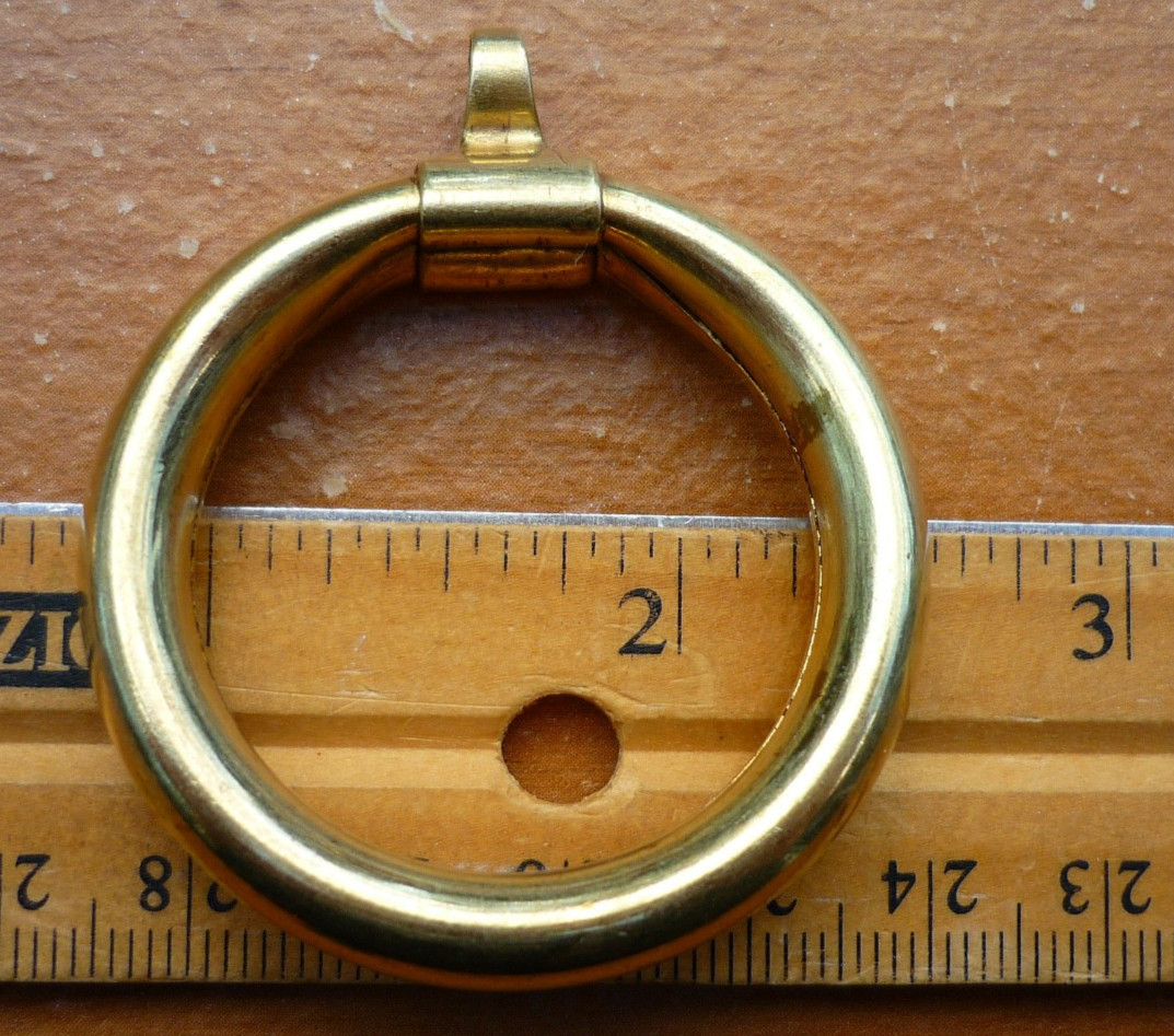 (13) VTG Antique Hollow SOLID Brass 1-1/4″ Round Eyelet Curtain Drapery Rings
