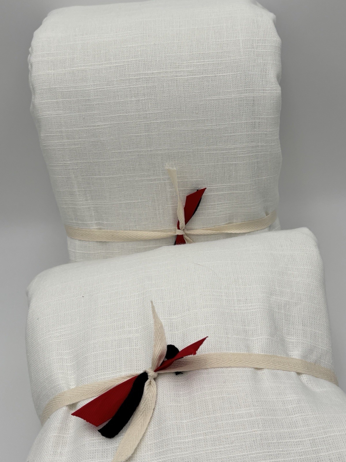 Pottery Barn Emery Linen Blackout Curtains ~ 100”W x 84”L ~ White ~ Set of 2