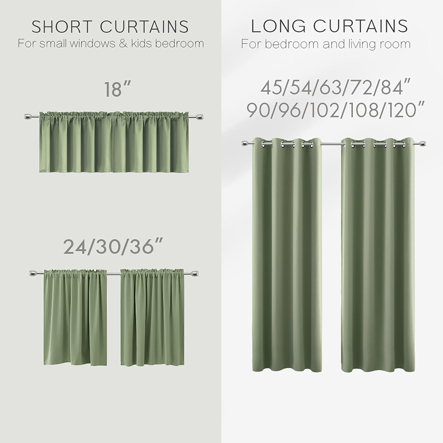 Bathroom Curtains Window, Short Blackout Boho Curtain for Bedroom, Wide 34 X Lon