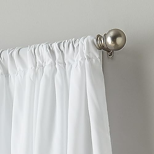 Curtainworks Flounced Ruffle Rod Pocket one 42″W x 63″L (Pack of 1) White