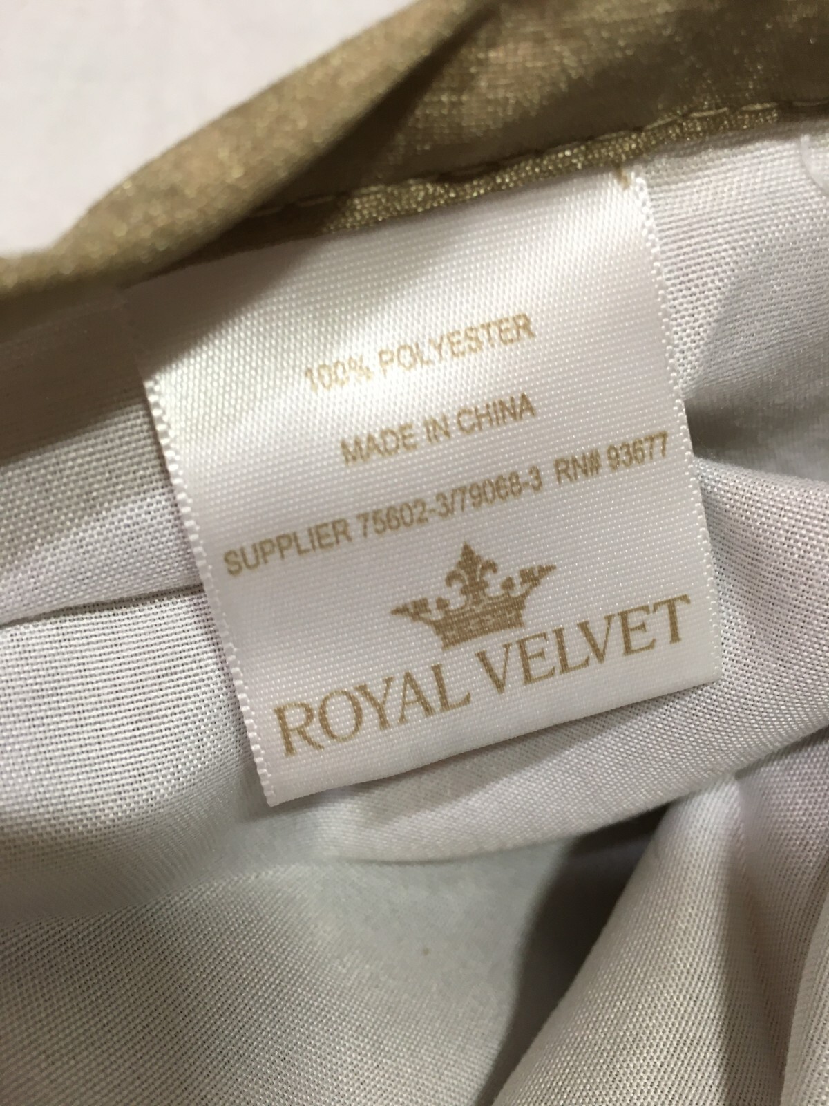 Royal Velvet Plaza Waterfall Grommet Valance 18×20″ Traditional Tan 4 Available