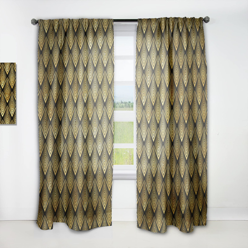 Designq Curtains Art Deco Seal Pattern Curtains For Bedroom Curtains For Living