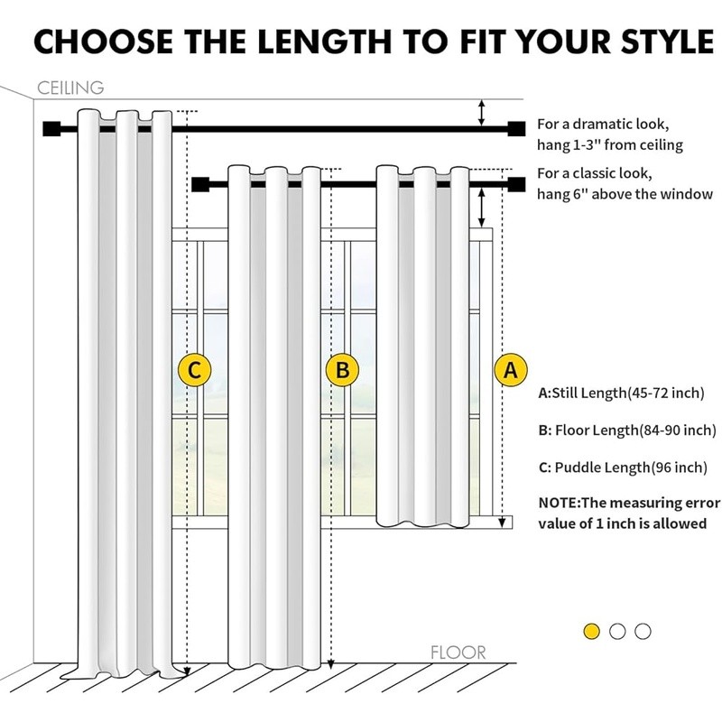 Blackout Curtains 2 Panels Light Blocking Energy Saving Grommet Drapes New
