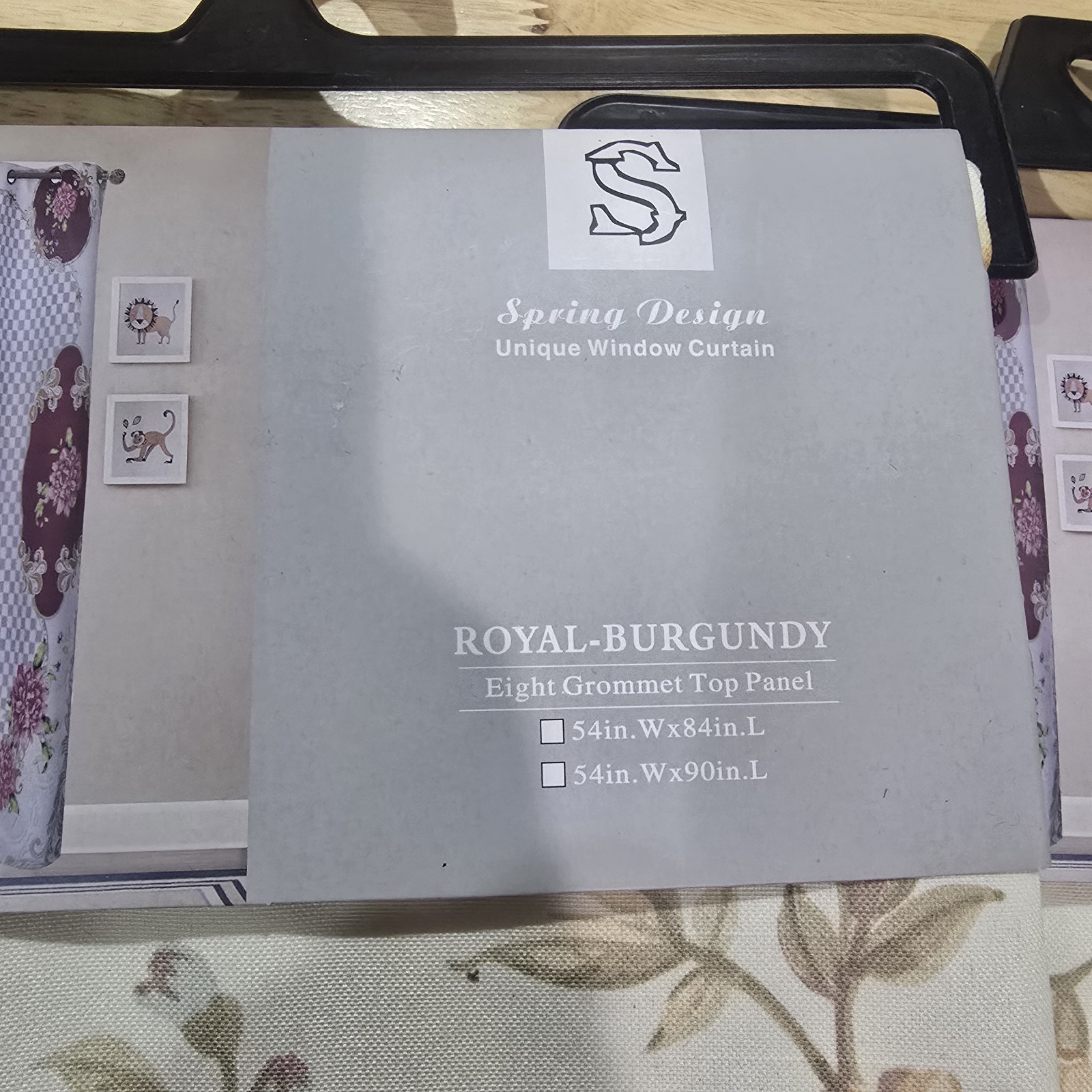 4 Pair of Royal Burgandy Eyelet Ring Strong material Curtain Sets of 2 54′ 84″