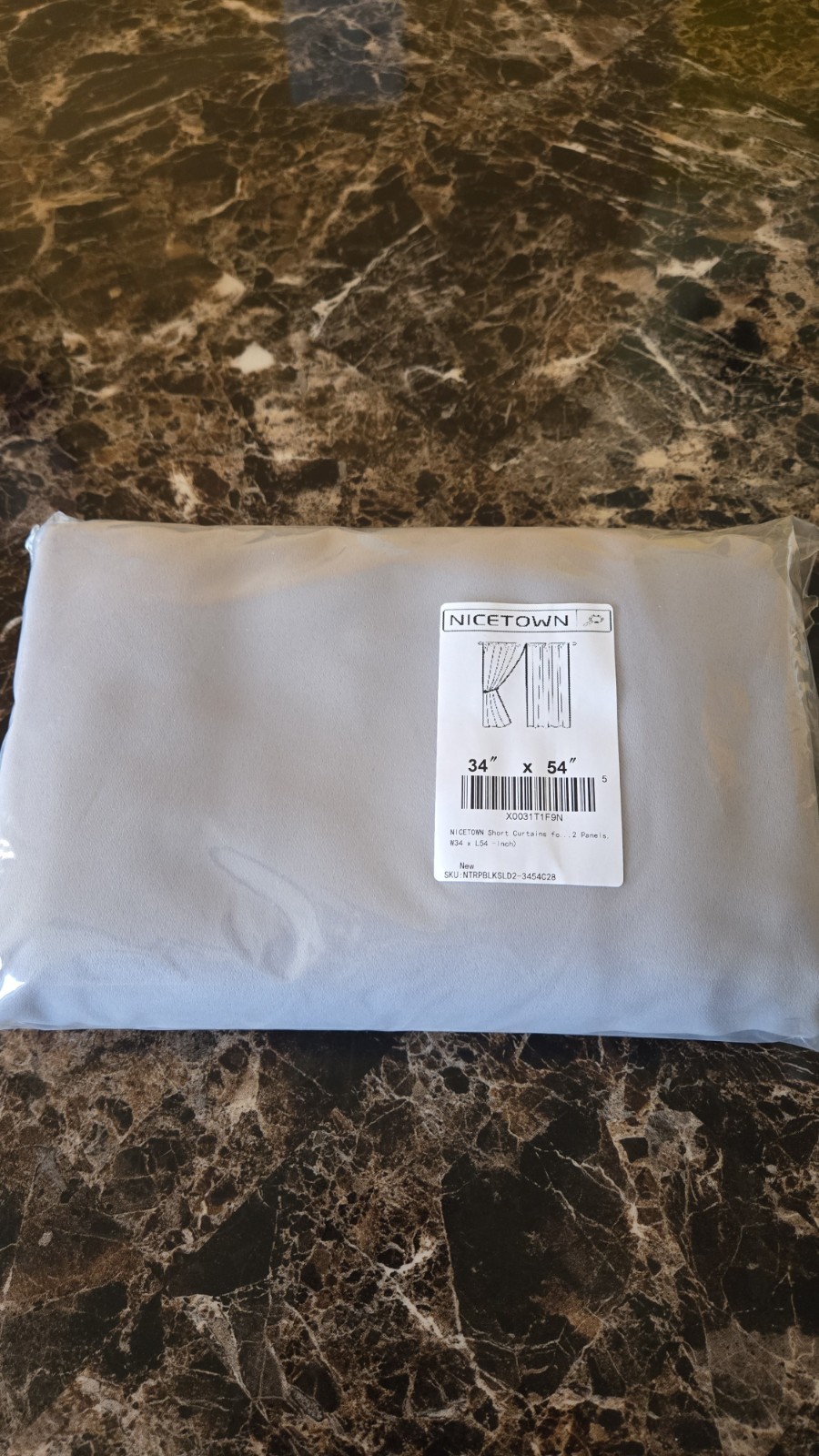 Blackout Curtains 34×54 Gray Silver Set of 2 Thermal Room Darkening