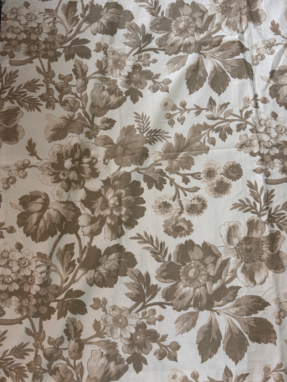 Floral Earth Tones Linen / Cotton Or Blend Curtain 50″W x 88”L Lined Lot Of .4