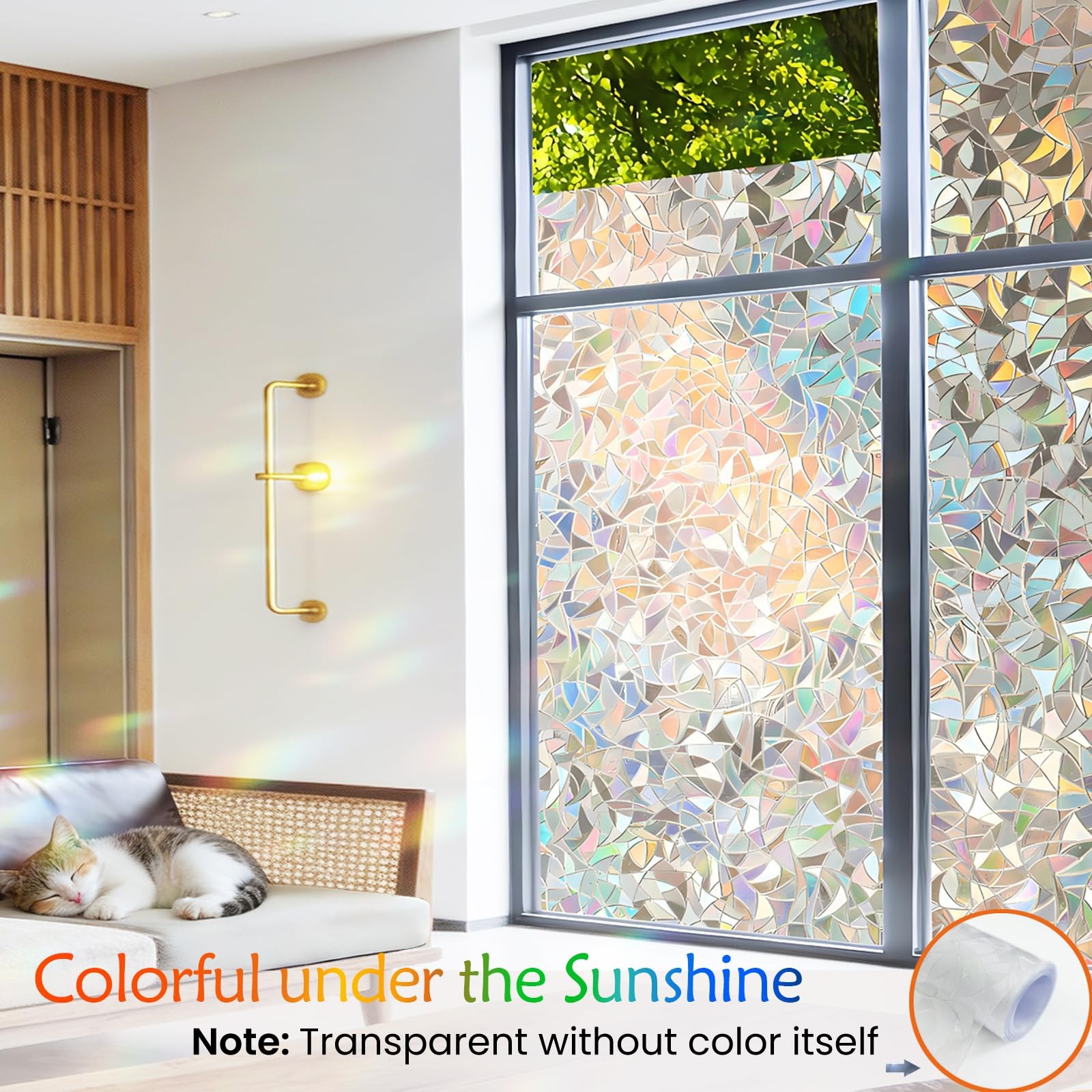 Window Privacy Film Window Coloring Colored Glass Film UV Blocking Glass Stic…