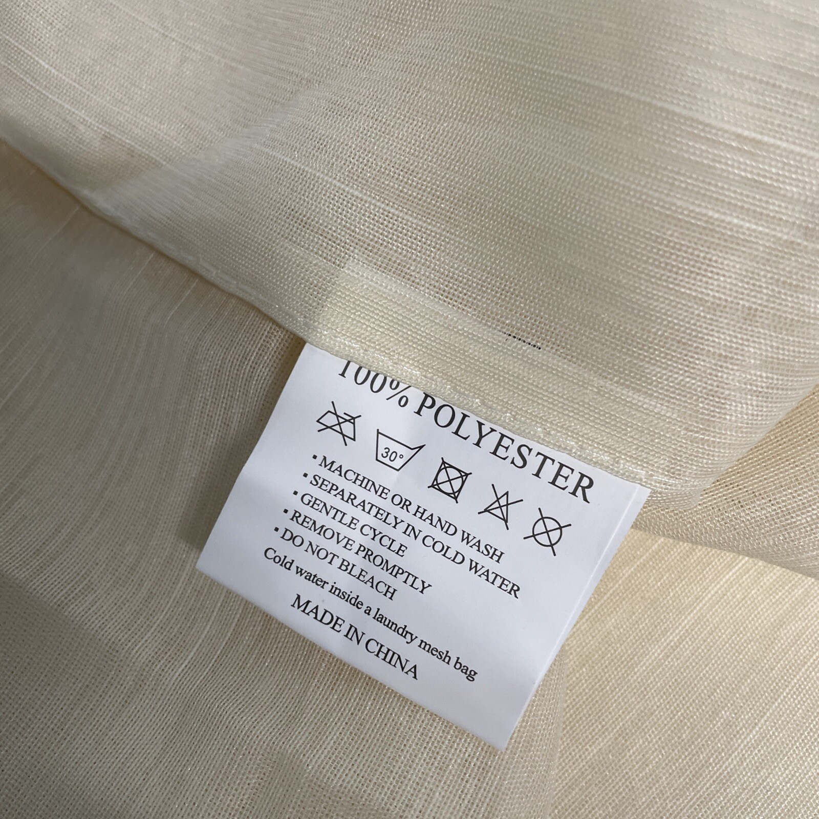 52×108 Sheer Window Curtain Panels (Set of 2) Ivory NEW FMFunctex Polyester 2-Pa