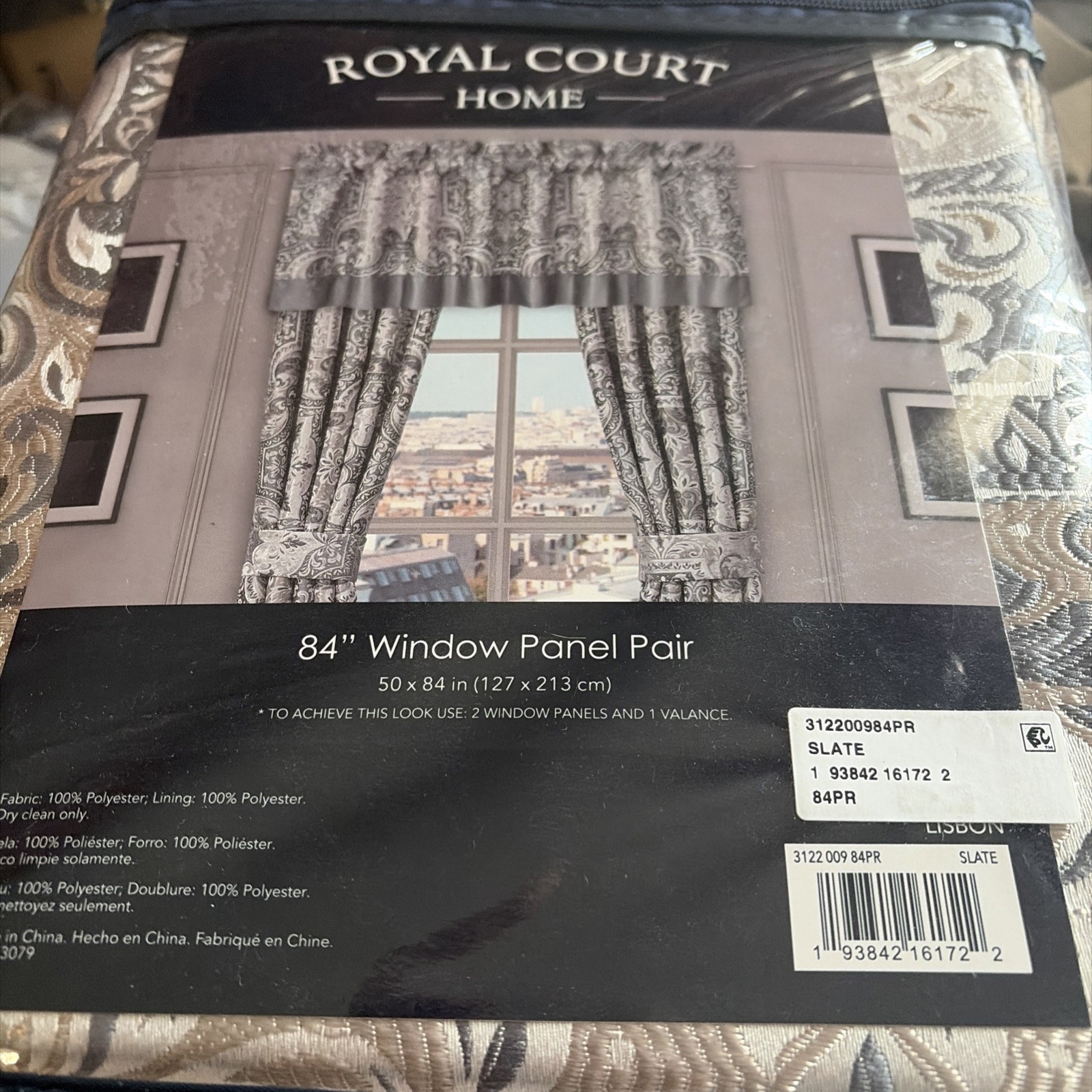 Royal Court Lisbon Window Panel Pair, 50″ x 84″