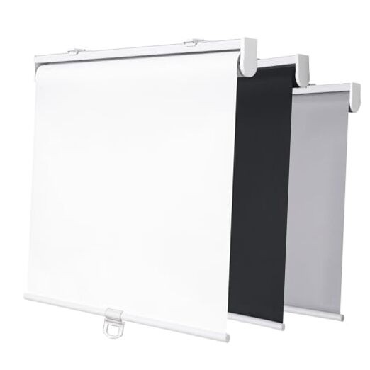 Cordless Blackout Window Roller Shades, Pull Down Spring 23″W x 72″H White