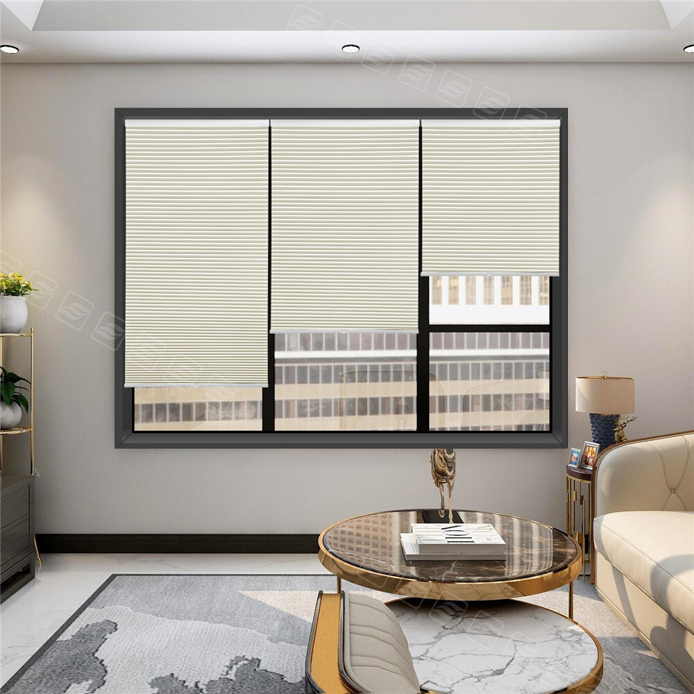 CUSTOM SIZE Cordless 1inch Blackout Window Shades Cellular Shades