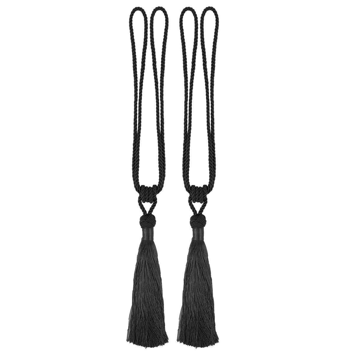 2/4pcs Curtain Tiebacks Handmade Decorative Curtain Holdbacks Rope with Tassel