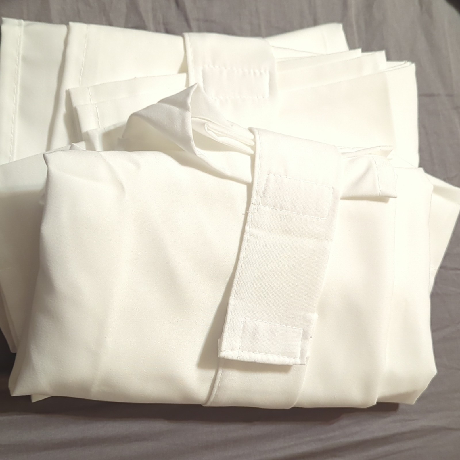 White Light Filter Polyester Rod Pocket Curtain Panels 26W x 72L Solid Set Of 4