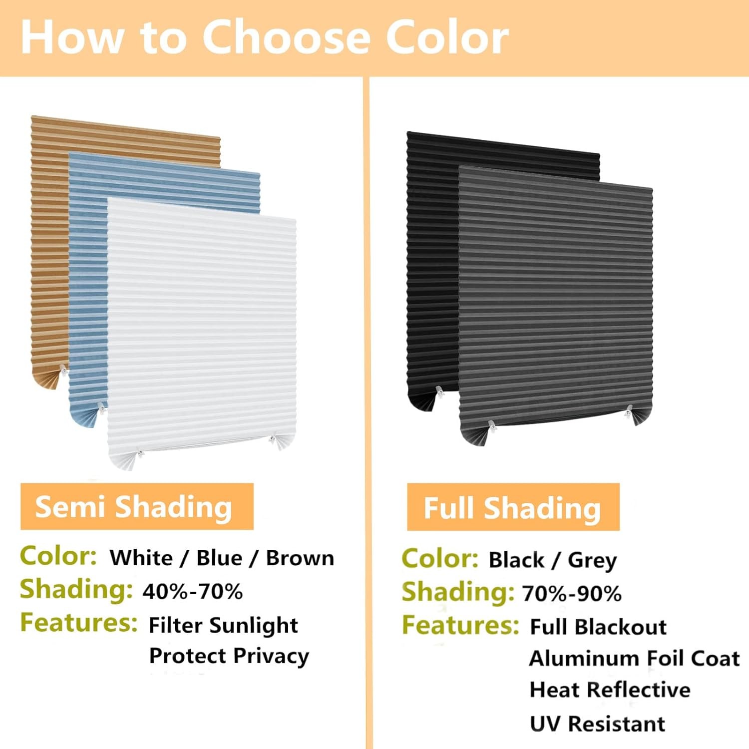 Window Blinds Cordless No Drill Cut to Size Clip On 24W x 59H, White – 1 Pack