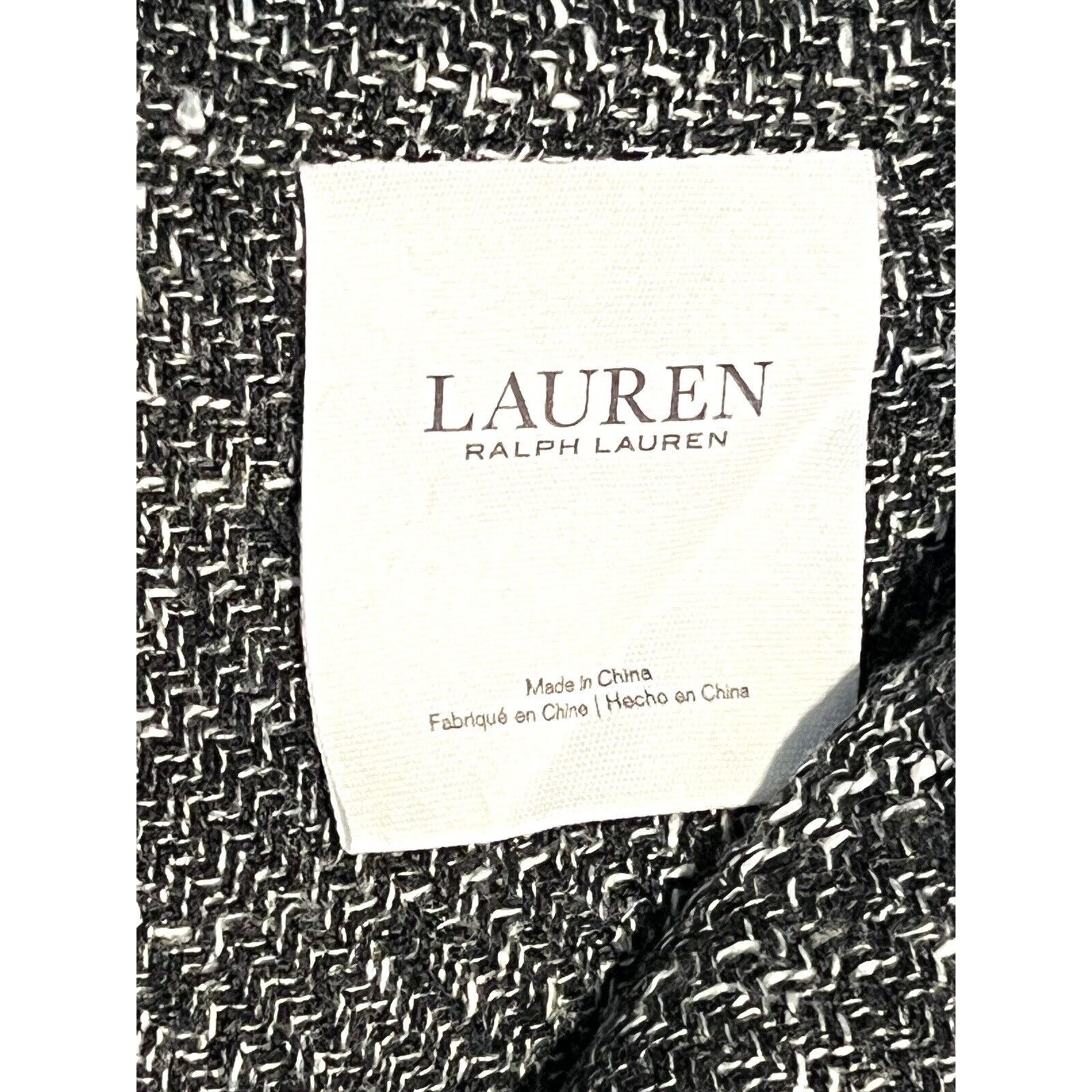 2 Ralph Lauren BARRINGTON Window Panels Curtains 54×96” Black White Grey