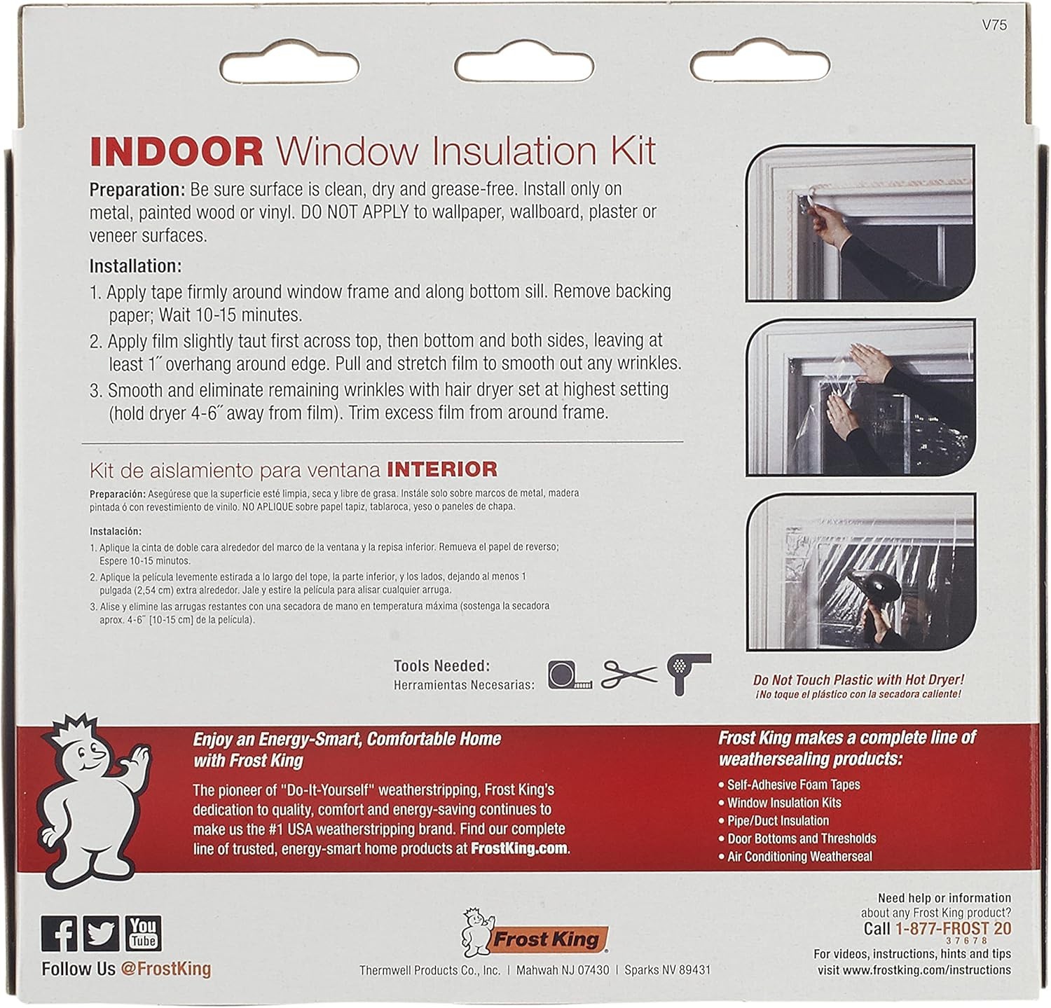 V75H Extra Large Window Insulation Kit 62″ x 210″ – Easy Installation & Durable