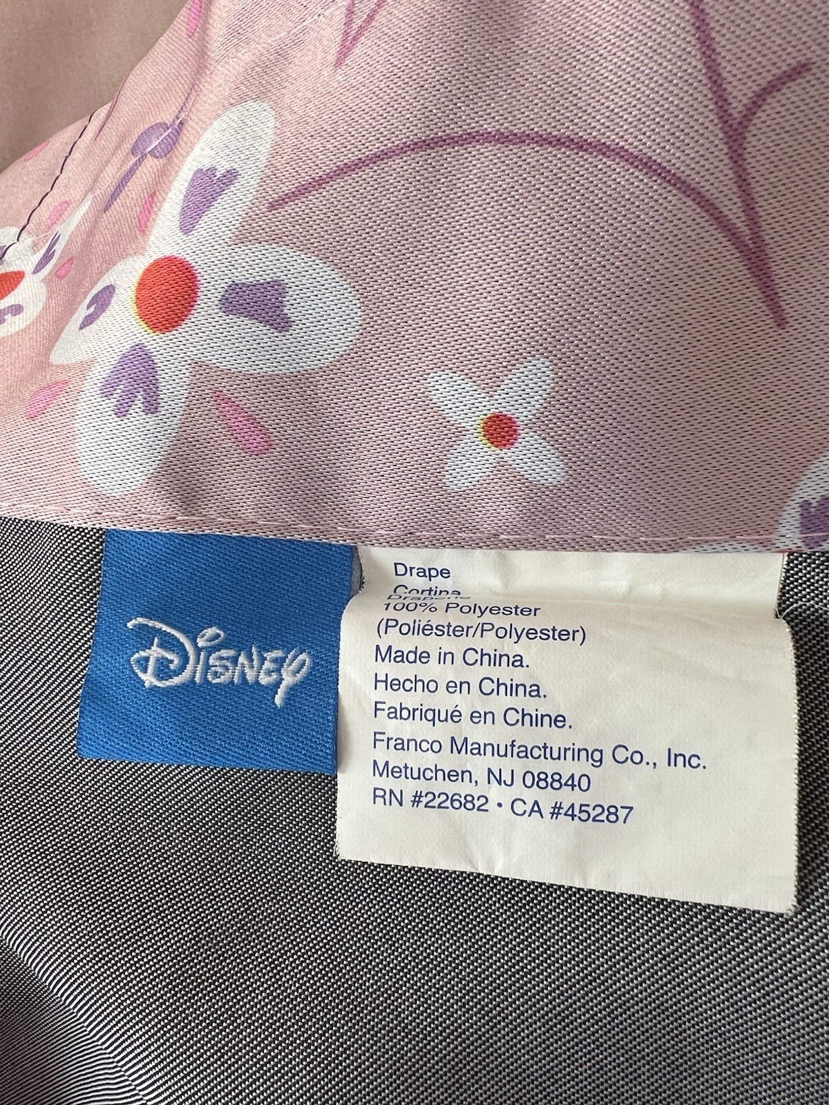 Disney Frozen Curtains 1 Panel Preowned