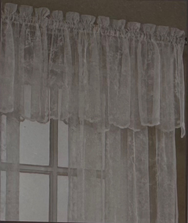 Style Selections Embroidered Lace Valance Rod Pocket Polyester 54″ x17″