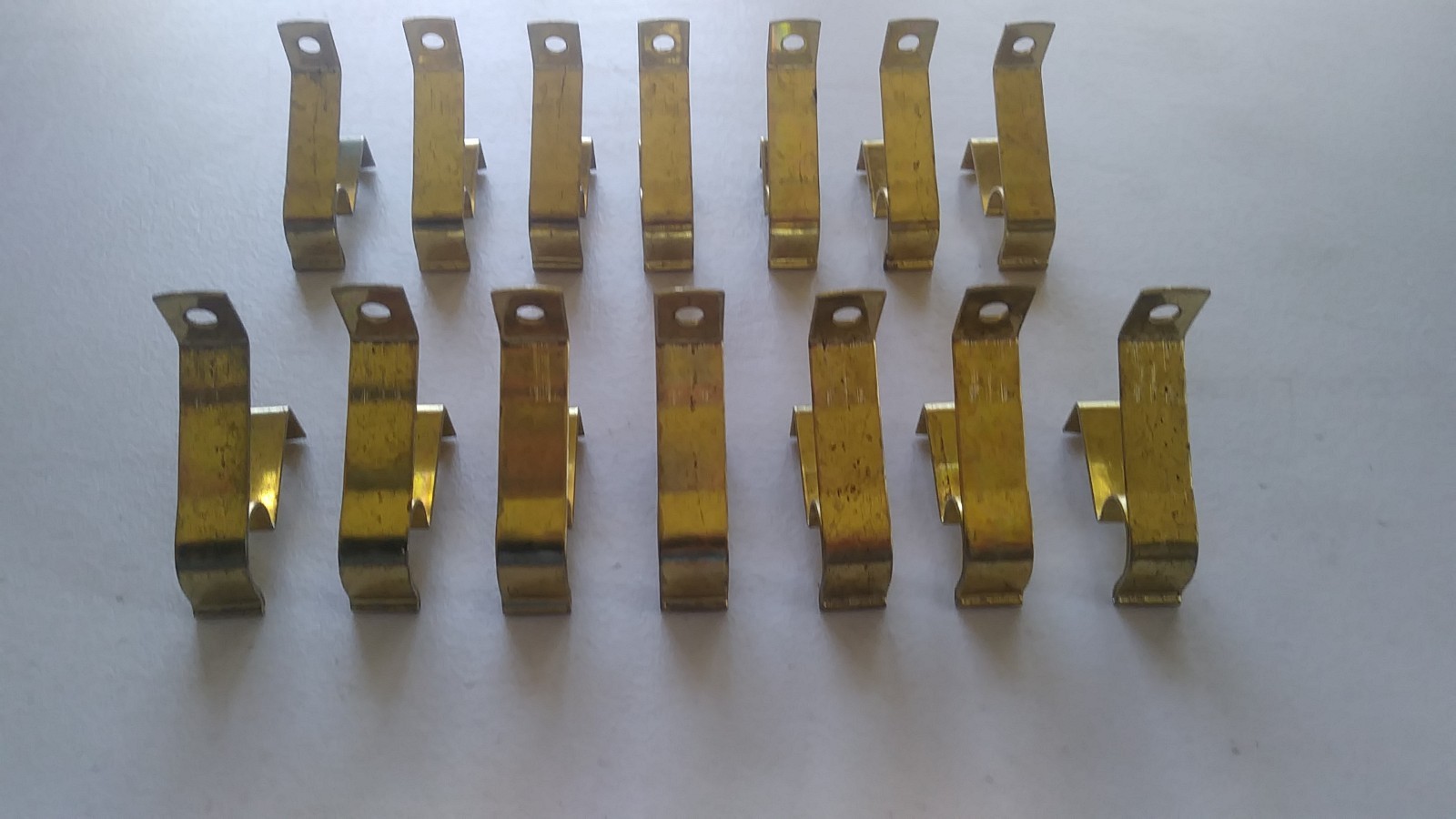 VIntage Kirsch cafe rod 14 brass brackets. For 7/16 inch Cafe Rods. 396