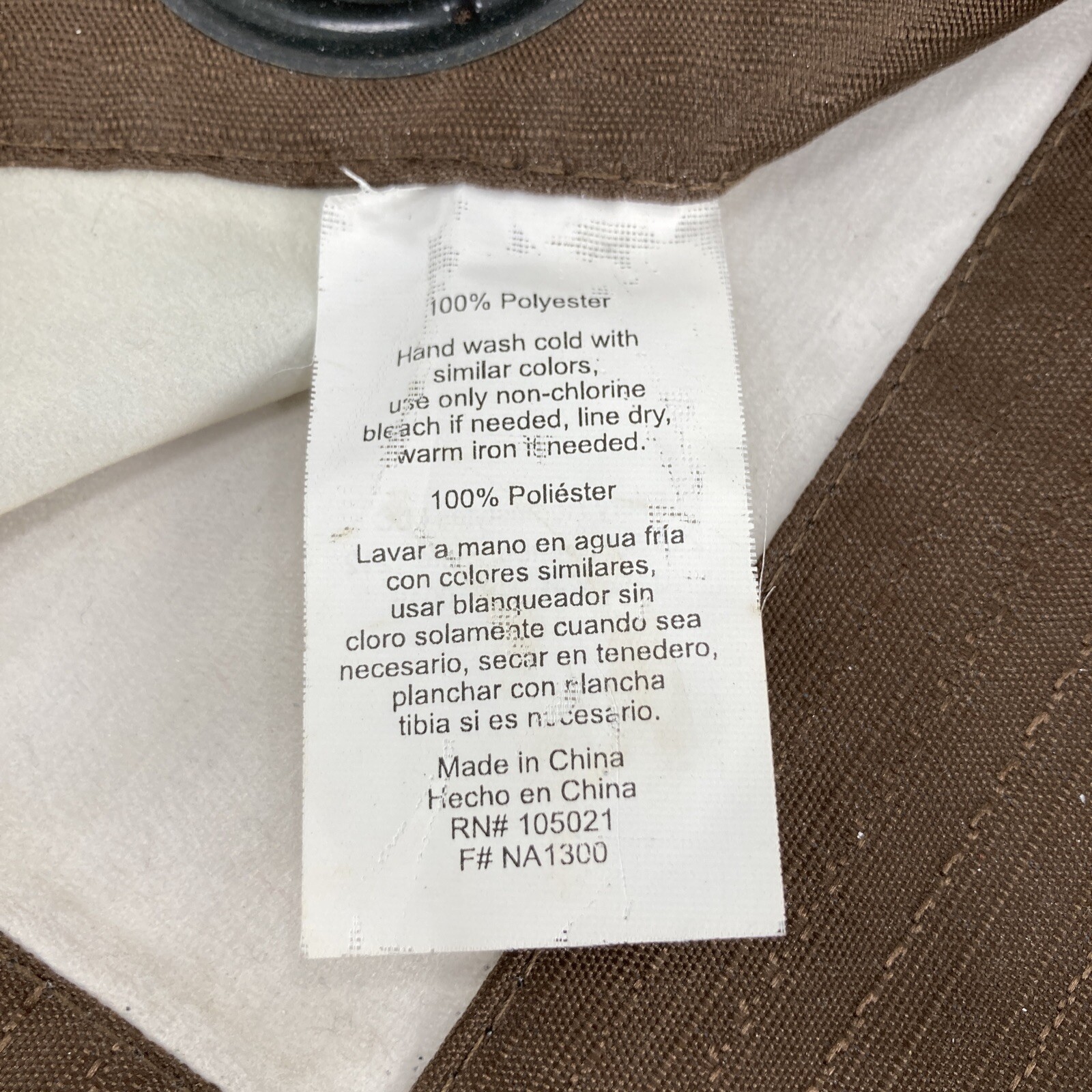 BROWN Curtain Panel 84″ x 40″ 100% Polyester Pre-Owned