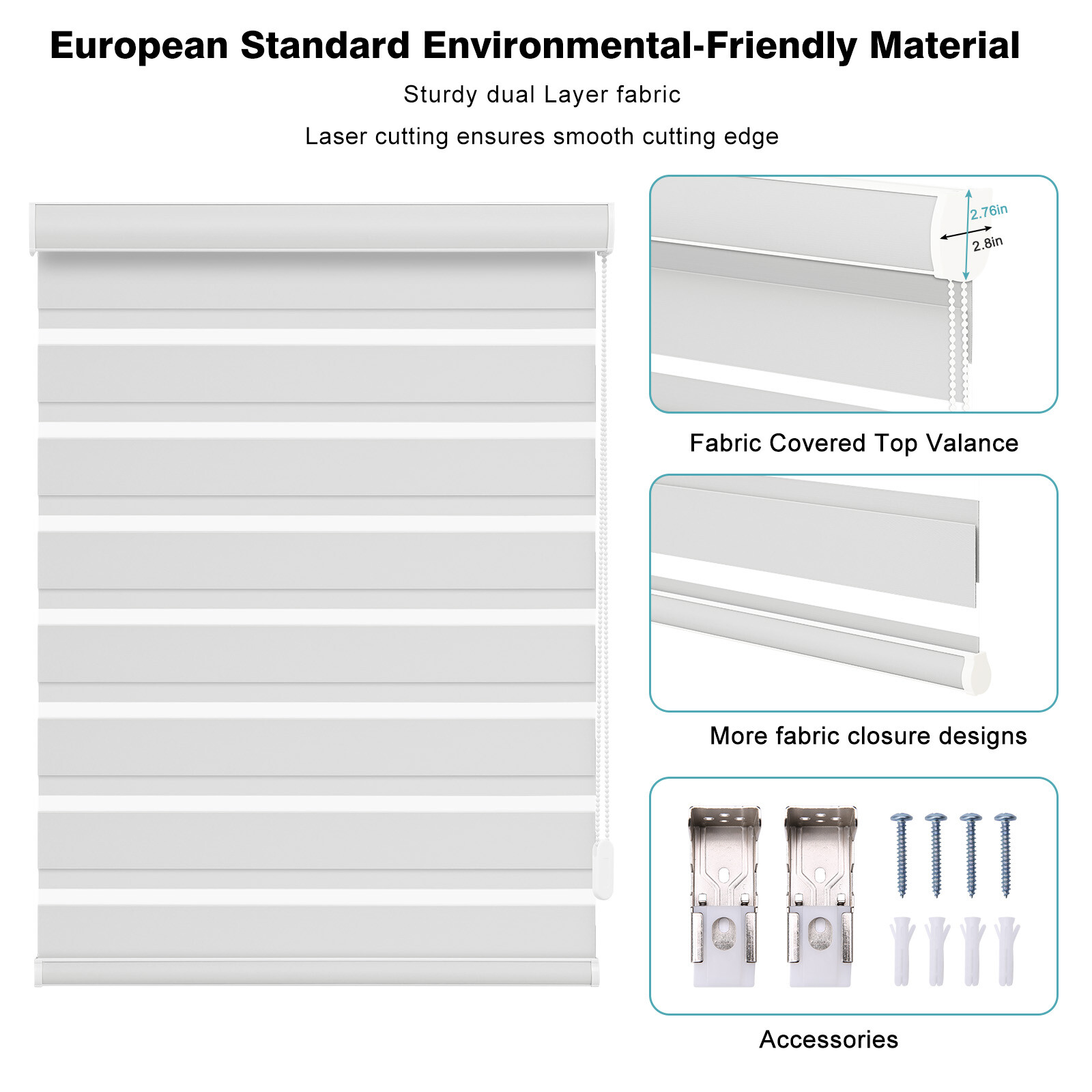 Changshade Day and Night Zebra Roller Shades Dual Window Blinds Horizontal Shade