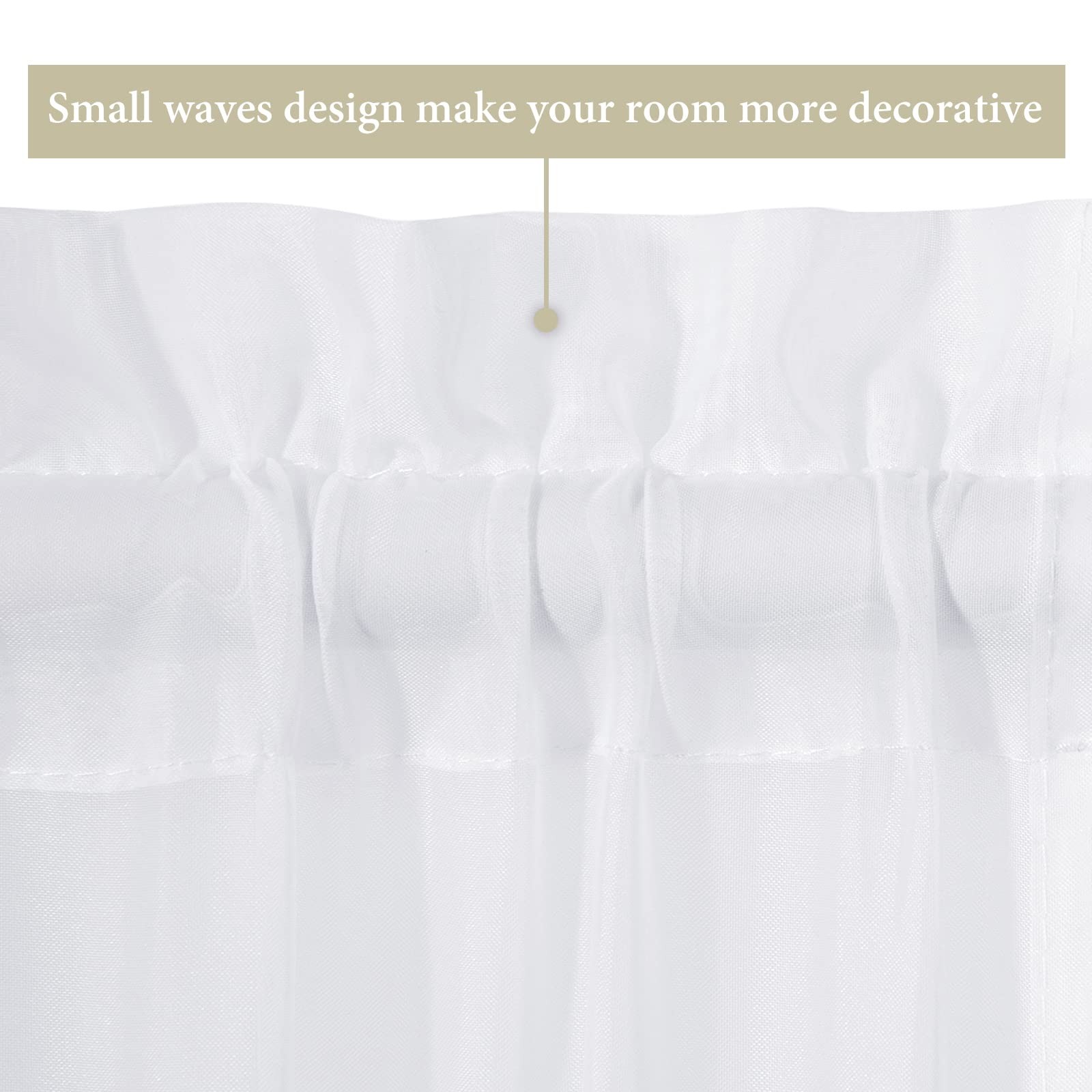 MIULEE 2 Panels Sidelight Curtains for French 40″W x 72″L (Pack of 2), White