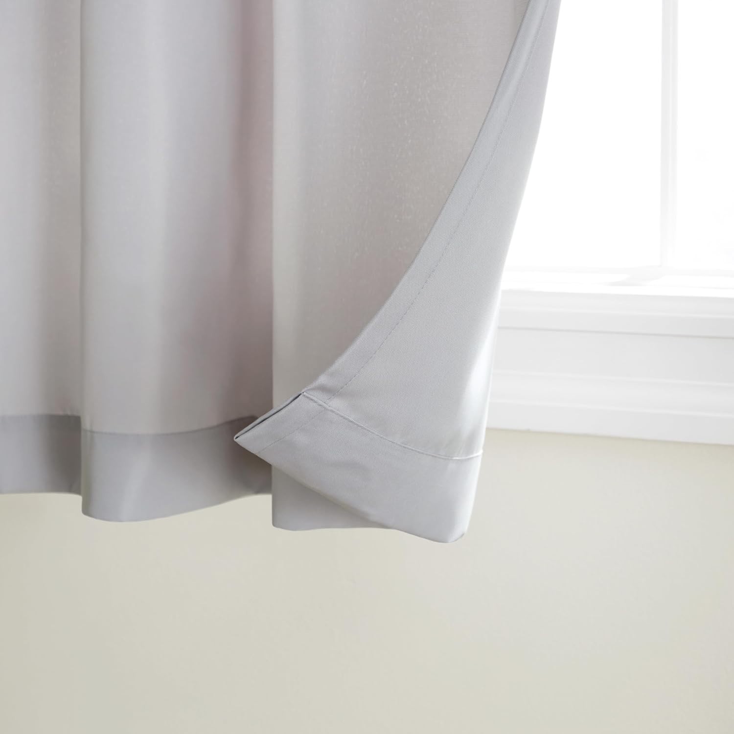 Luxury 2-Pack Light Filtering Curtains, 54″x108″, Water Resistant, Cloud Grey