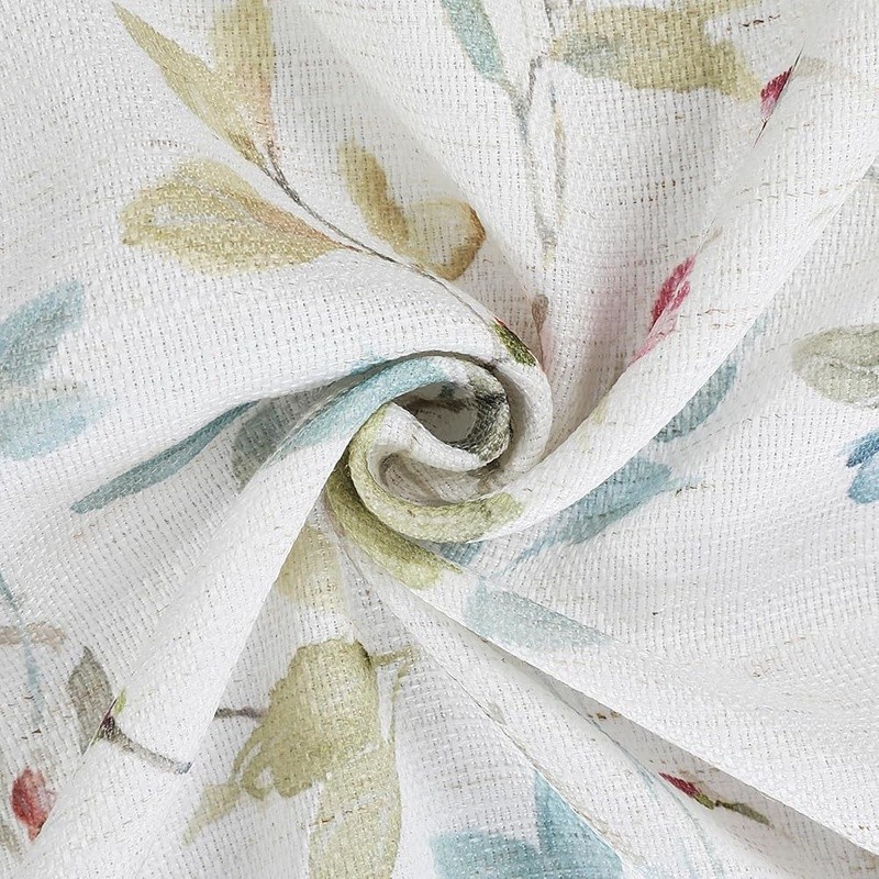 Floral Valances Panels Light Filtering Curtains Rod Pocket Linen Blend New