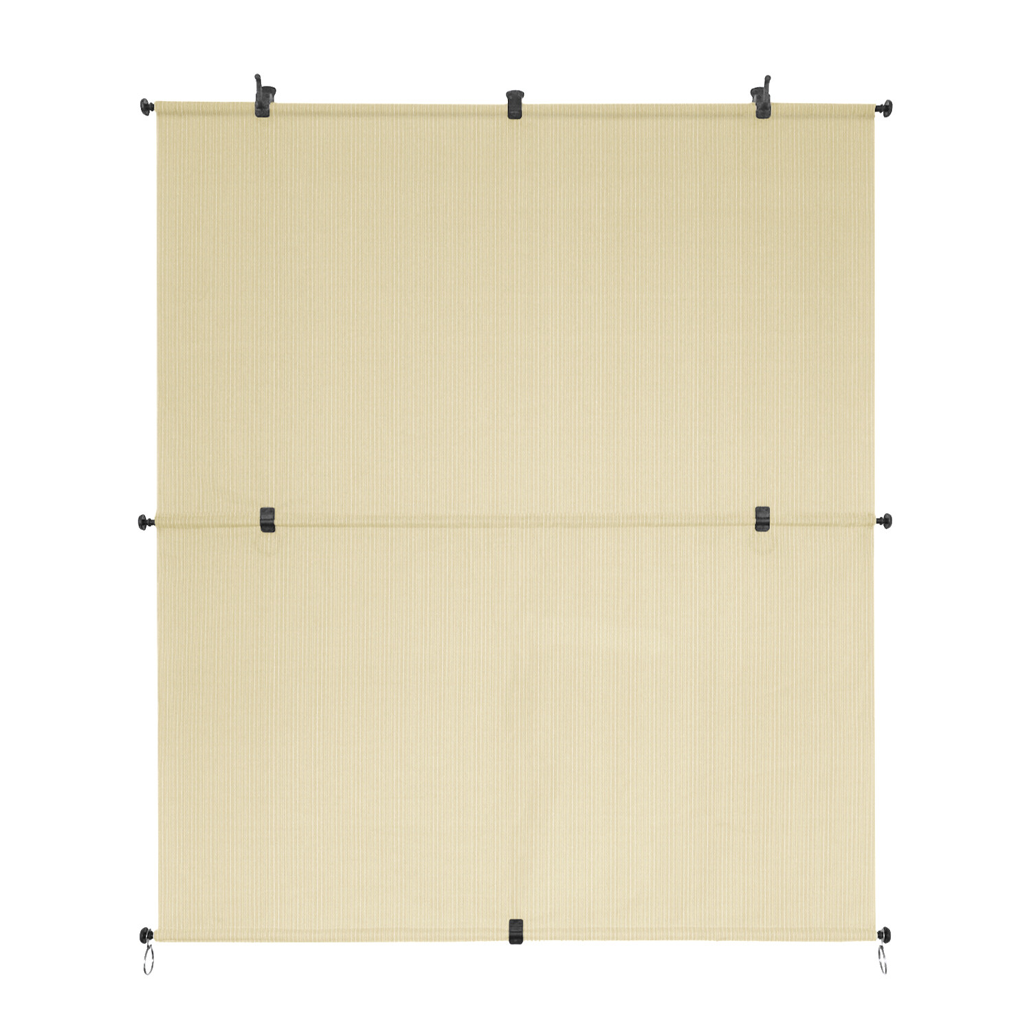 Beige Foldable Roller Sunshade Curtain for Windows Patio Porch Gazebo Outdoor