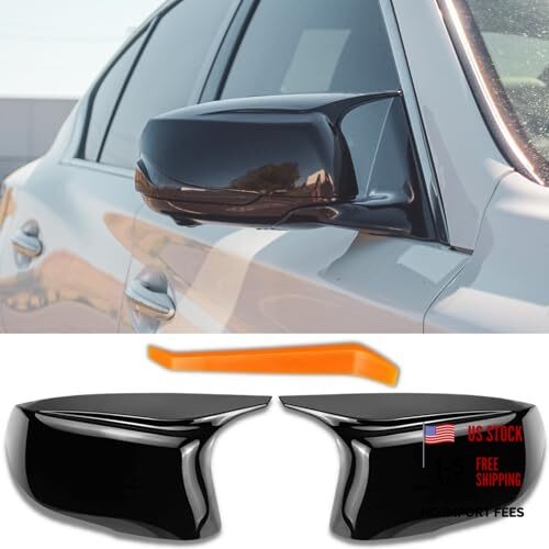 Q50 Mirror Caps for Infiniti Accessories, Passenger Driver Side Glossy Black