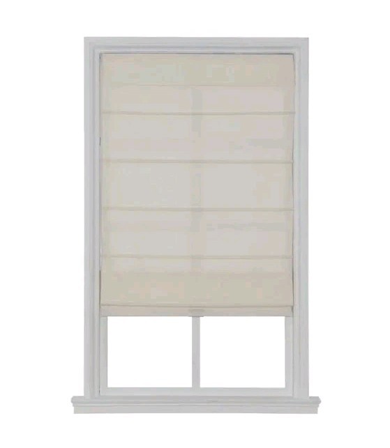 Home Decorators Collection Cordless Light Filtering Roman Shade 27″X64″ / IVORY