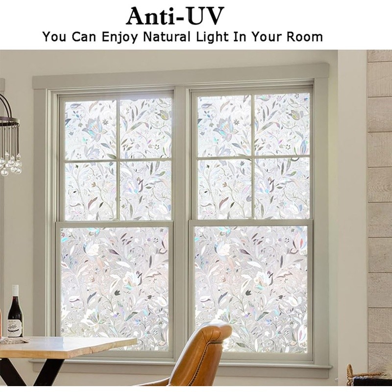 Frosted Window Film UV Blocking Privacy Static Cling Energy Saver 9.56SqFt New