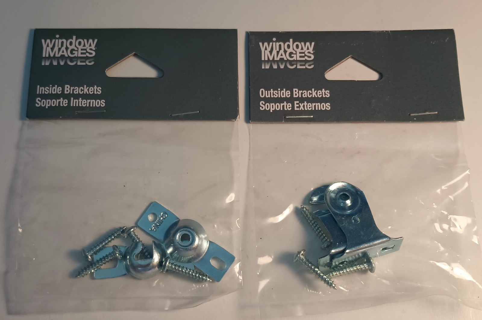 Roller Shade Brackets Inside and Outside Window Frame Mount w/ Screws Lot of 2
