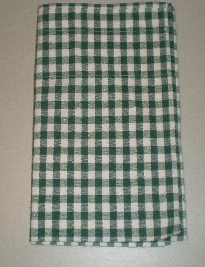 Waverly Balloon Valance Green White Check Woven Cotton Country Farmhouse 2 avail