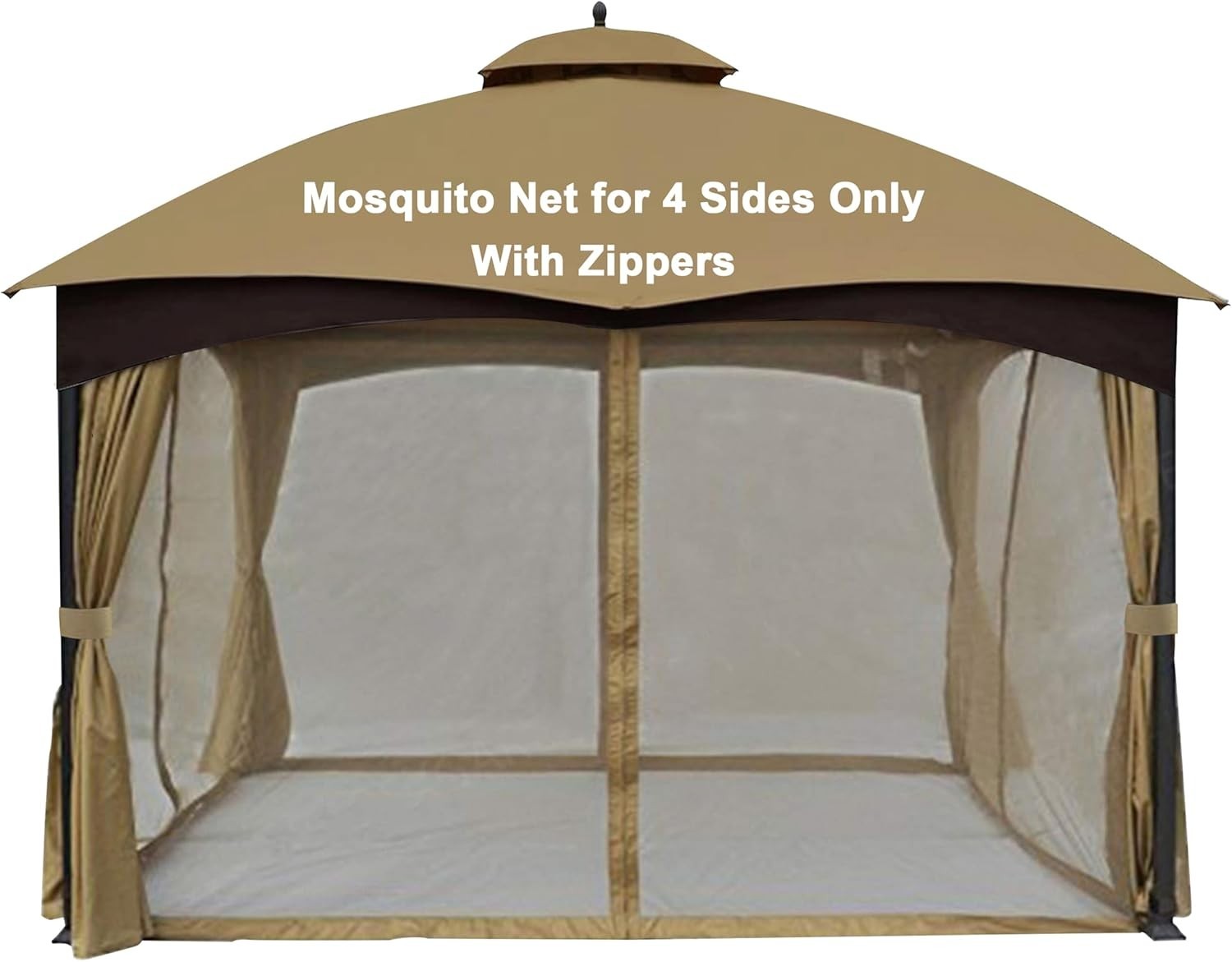 SCOCANOPY Beige 10′ x 12′ Gazebo Curtain Set for Lowe’s Allen Roth 10X12 Gaze…