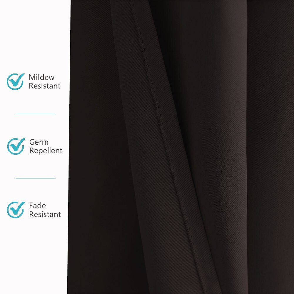 1PC PATIO DOOR 14 GROMMETS WINDOW PANEL CURTAIN THERMAL BLACKOUT 100″ X-WIDE