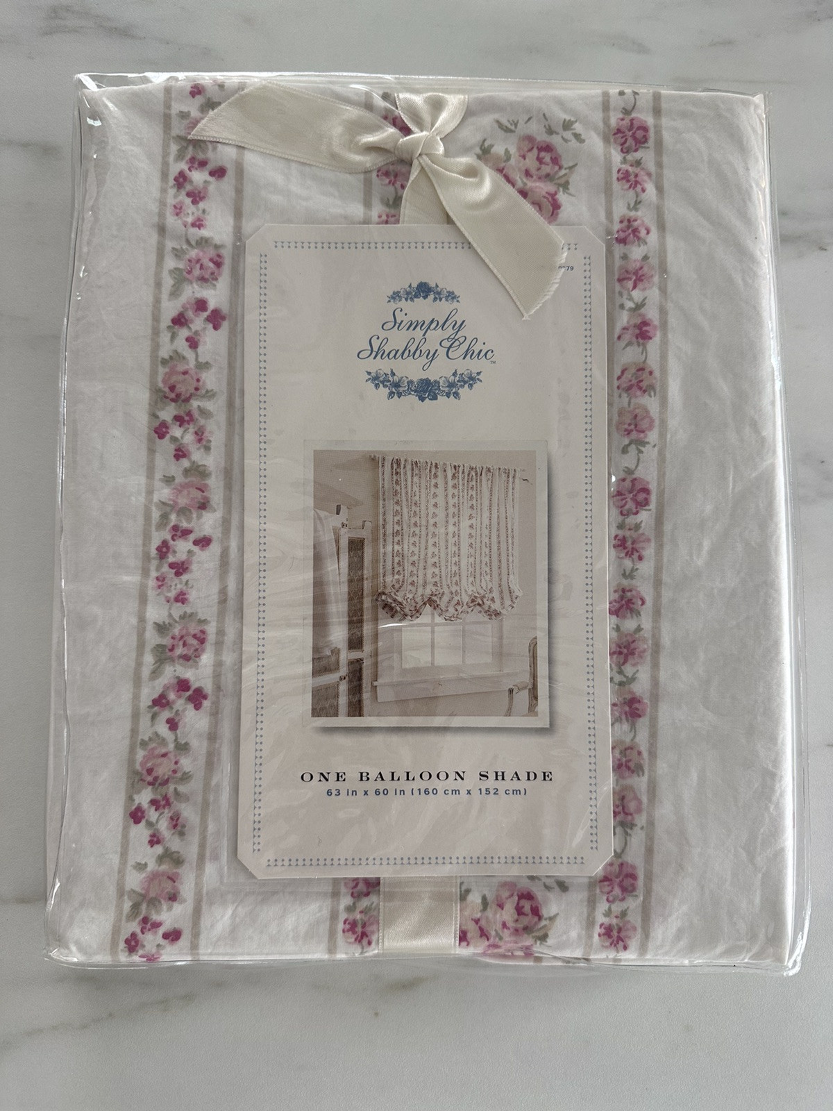 SIMPLY SHABBY CHIC Rachel Ashwell Blush Beauty Balloon Shade 60×63 🌸New🌸