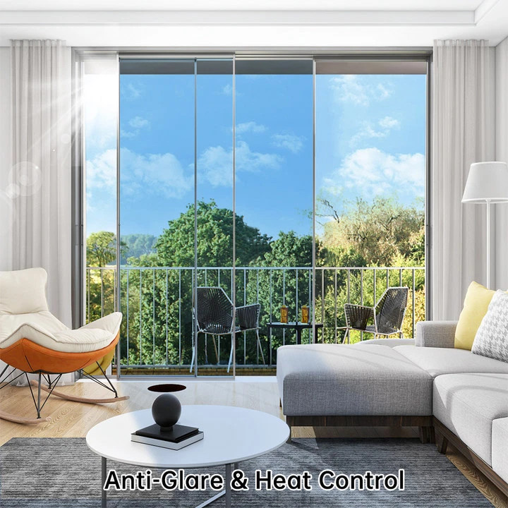MODIGT Silver One Way Mirror Window Film Privacy Heat UV Reflective Control Tint