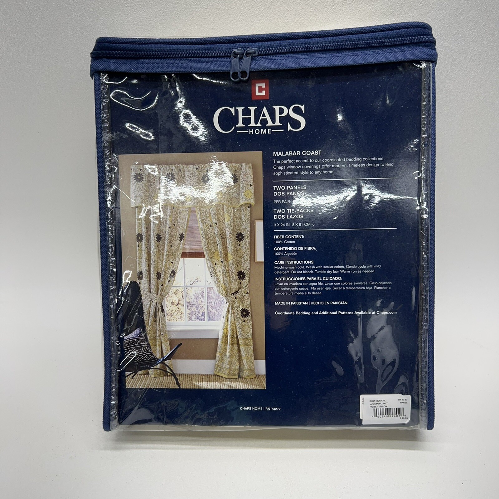 Chaps MALABAR COAST Two Panels, NEW IN PACKAGE.