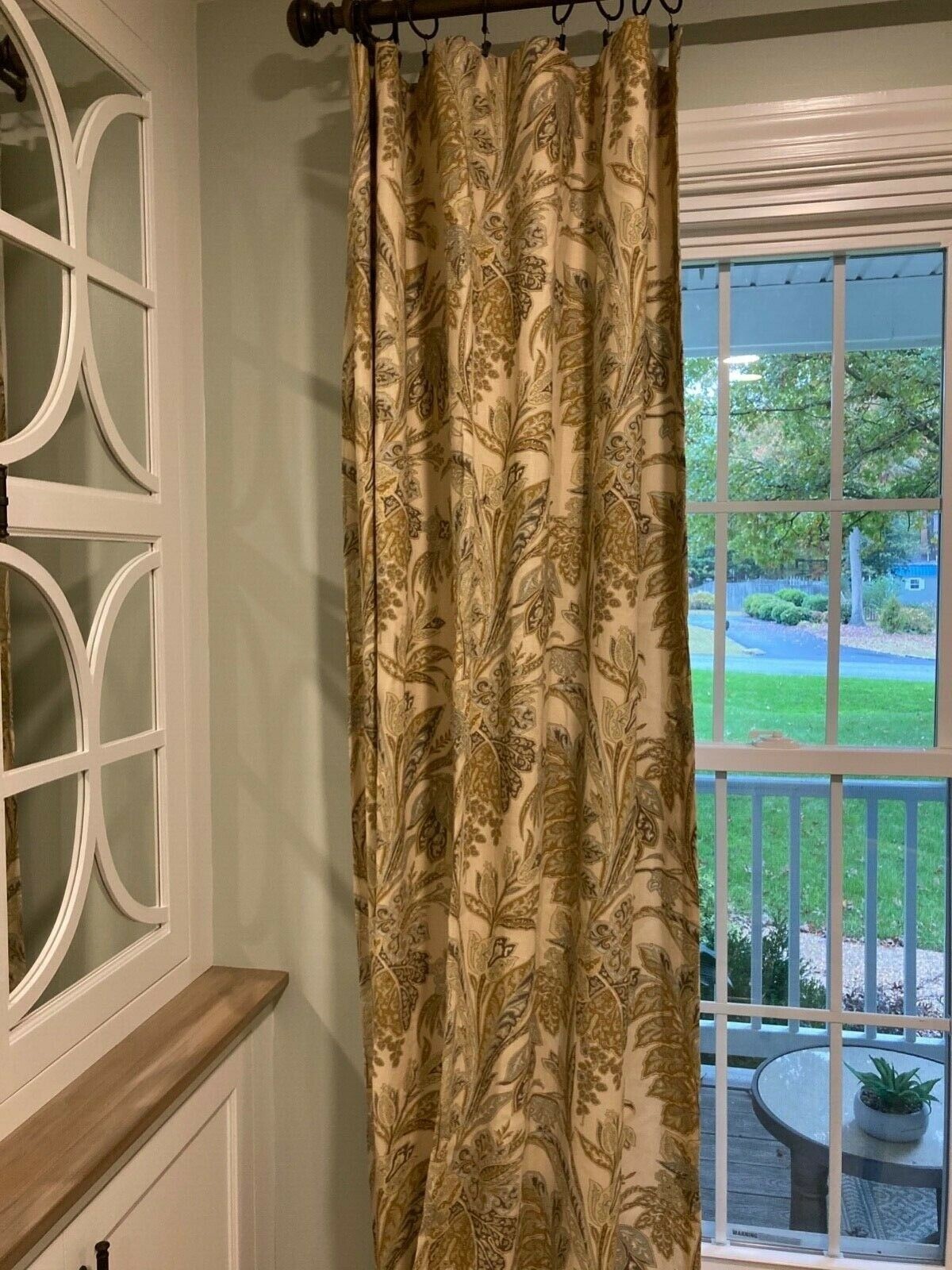 Pottery Barn Lynn Palampore Floral Drapes Set 2 Neutral 50x 84 Curtains Rare🦩
