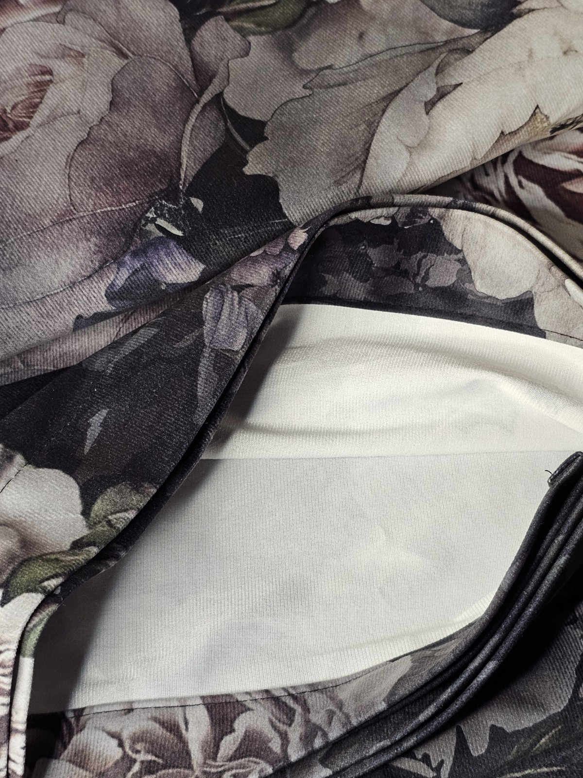 Callisto Home Blush Rose Floral Black Curtains 38″x 84 Rod Pocket Window Panels