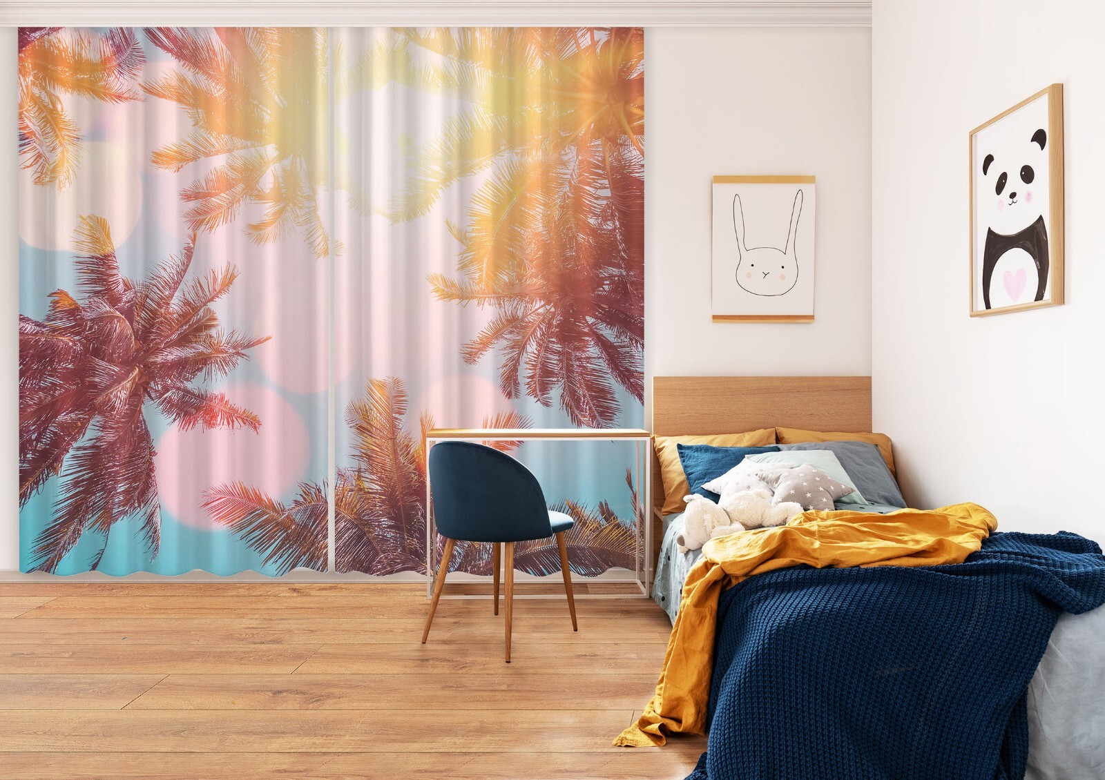 3D Sunshine Coconut Tree A6249 Photo Curtain Window Blockout Fabric Amy 2024
