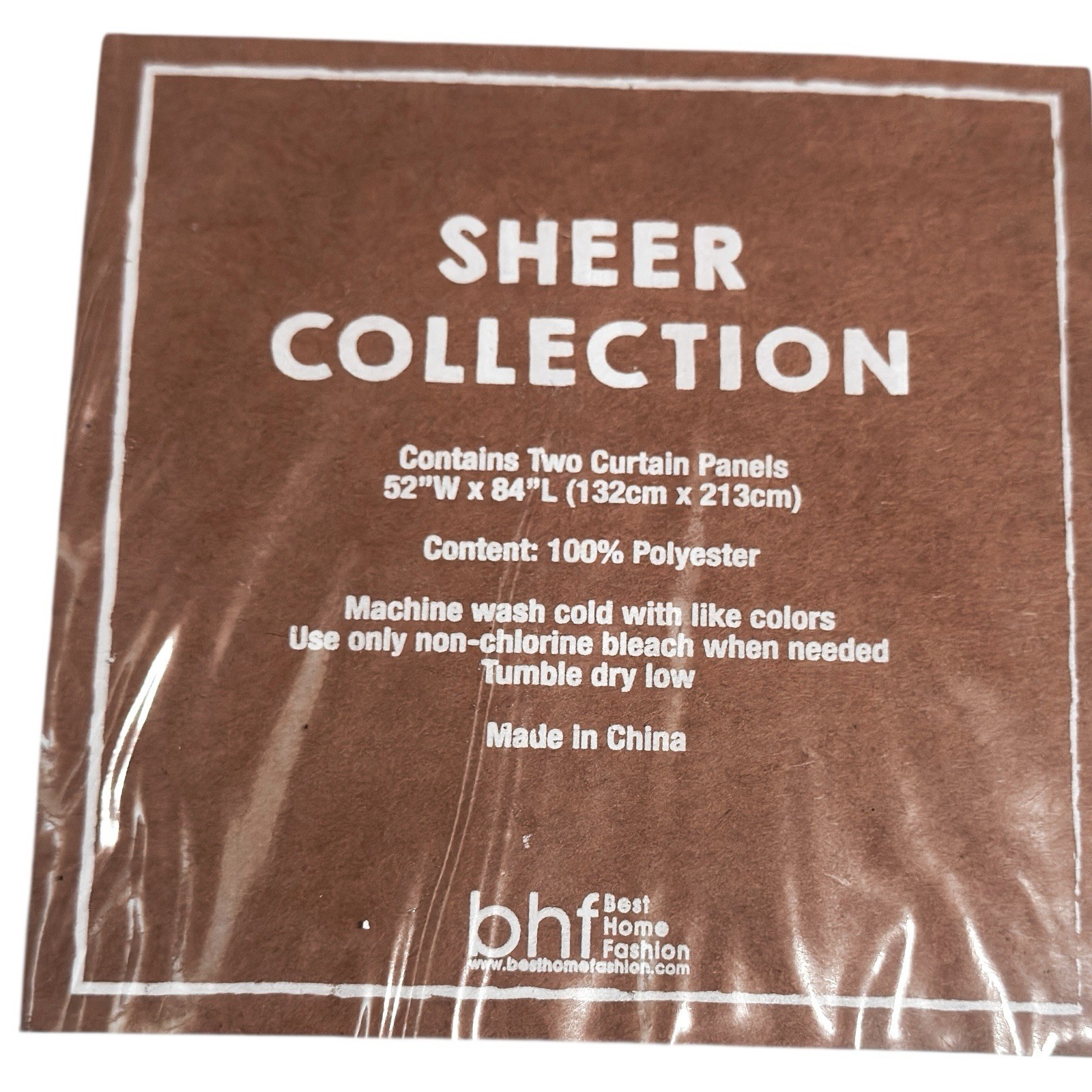 Sheer Collection Curtain Panels (4 Panels) 52″x84”L White New/Used