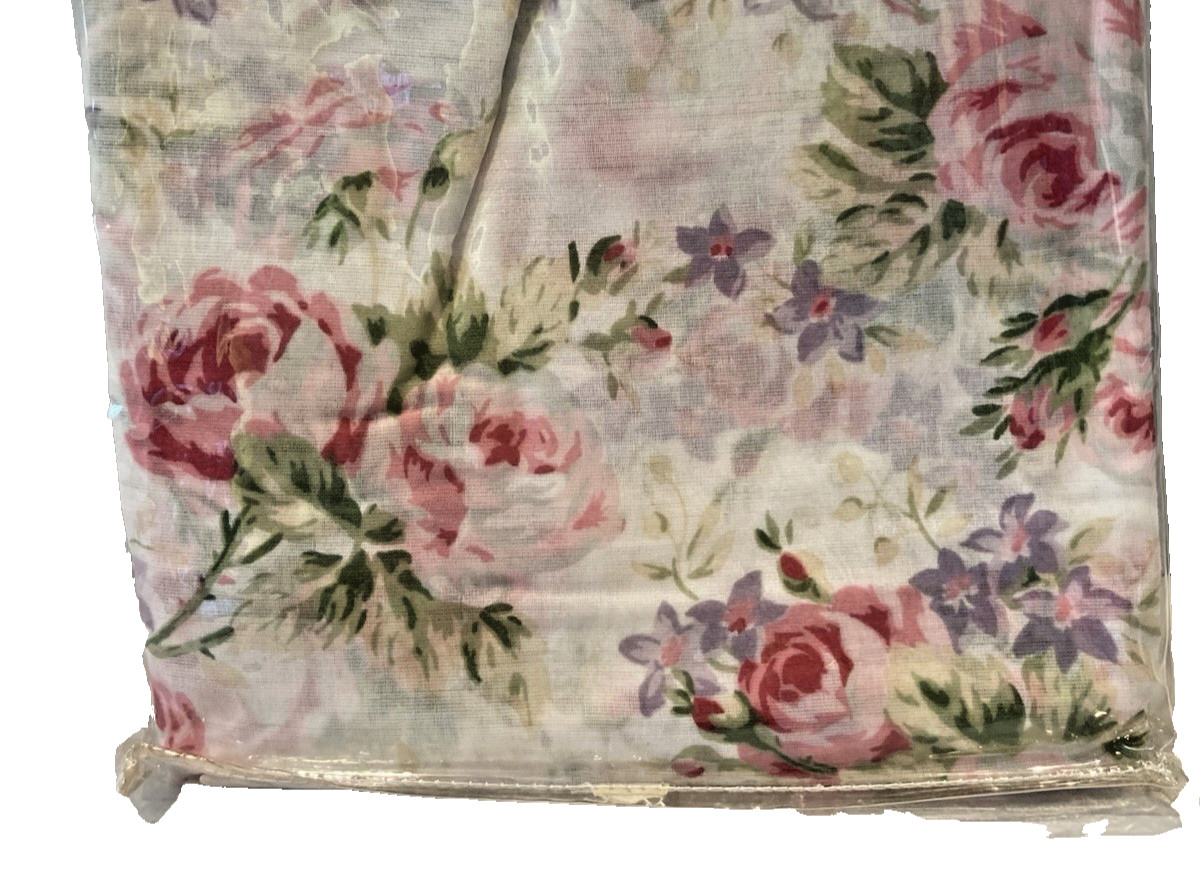 NIP Treasures Rachel Ashwell Amanda Drapery Panel 42″x84″ Pink Roses 2 Available