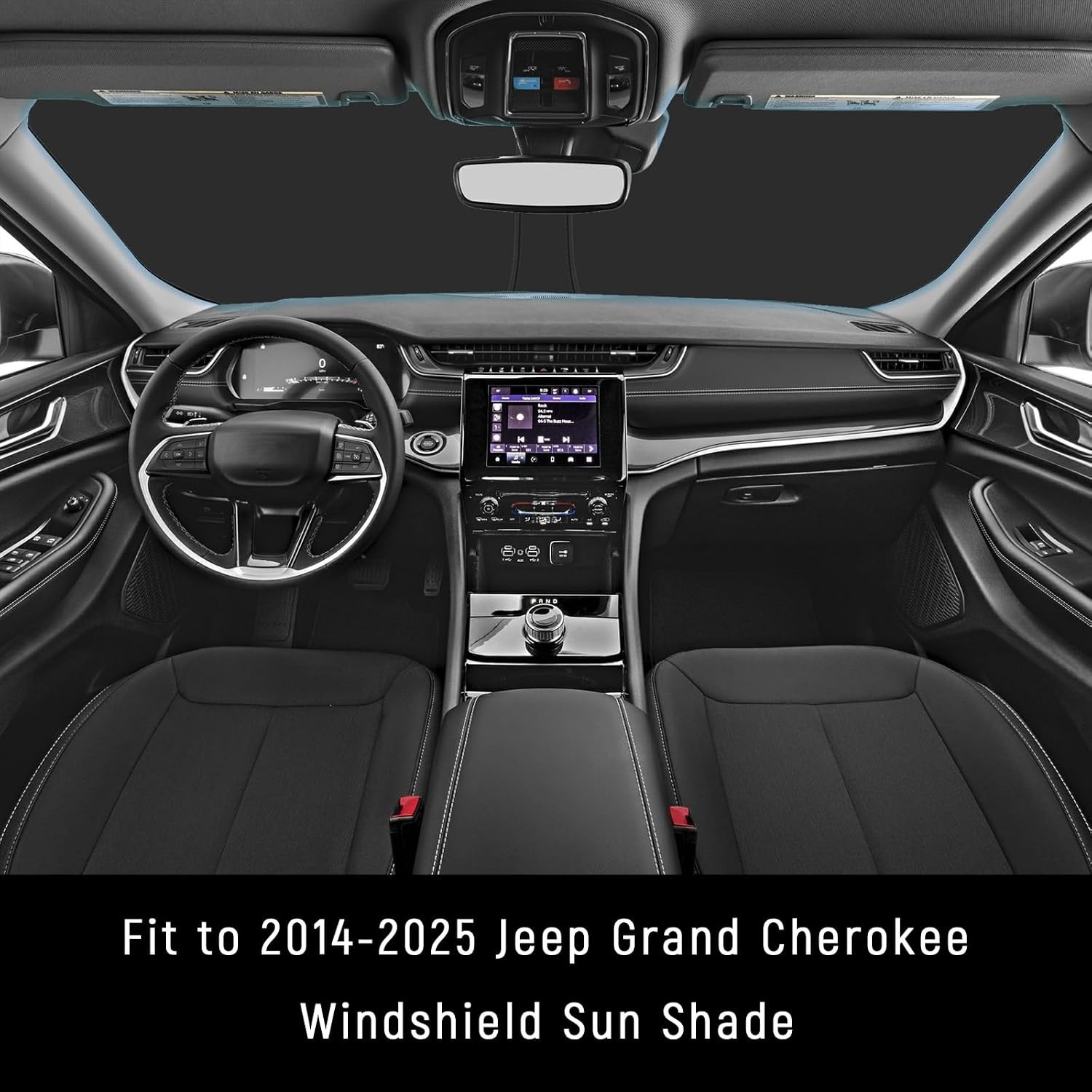Windshield Sun Shade for Jeep 2014-2025 2026 Grand Cherokee Accessories (OEM Siz
