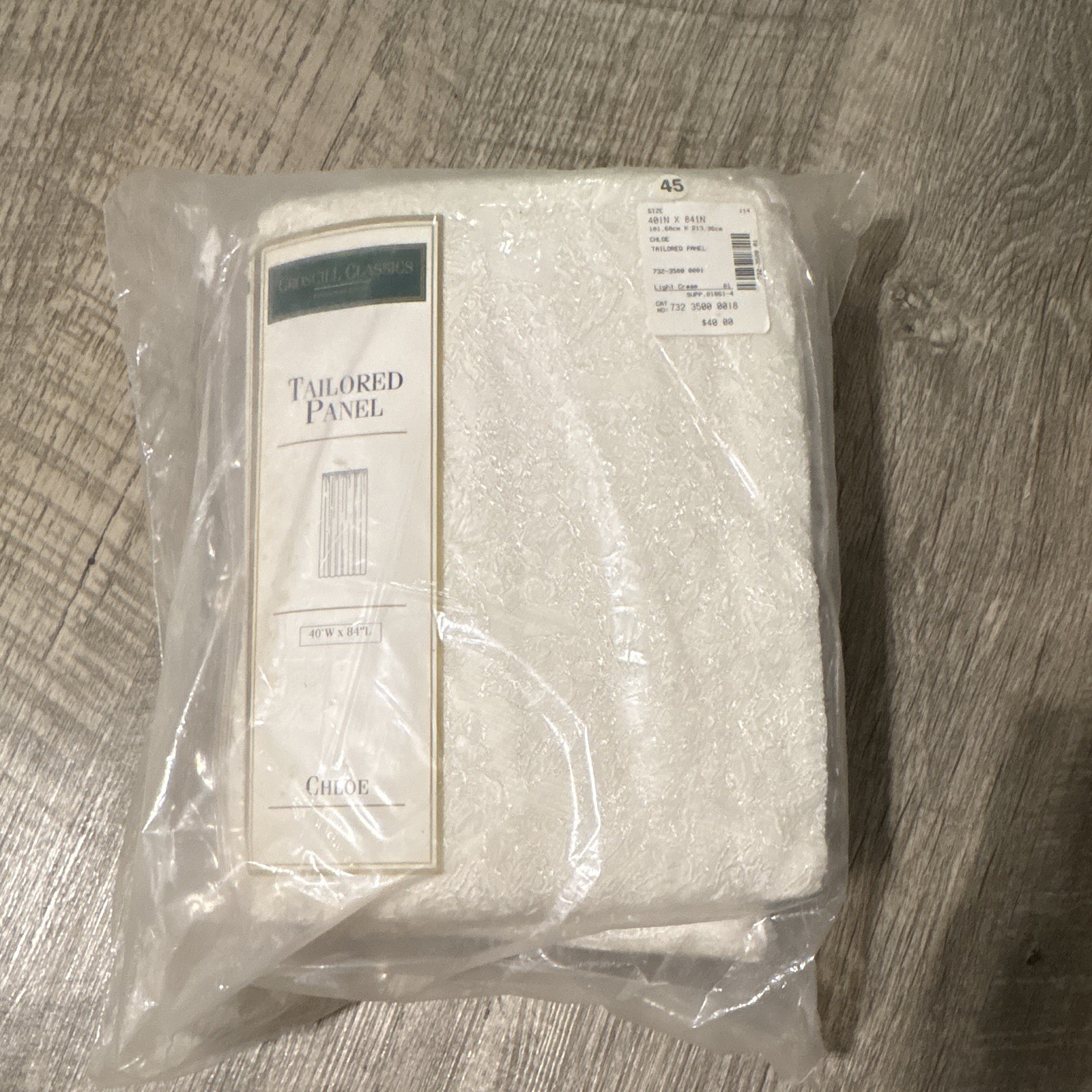 3 Croscill Classics Chloe VNT Drapery Panels Ivory Cream Elegant Tex Jacquard 84