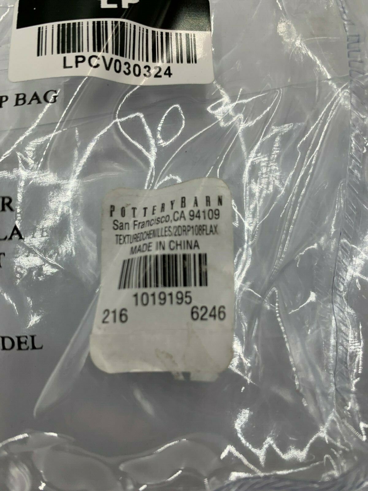 Pottery Barn Textured Chenille Cotton Lined Curtains Panels Flax 50x 108″ #J53L