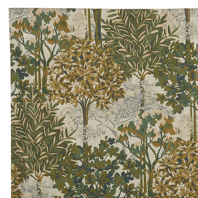 Ballard Designs Fenton Floral Drape Olive Green 50x 84 Curtain Just One New🦩