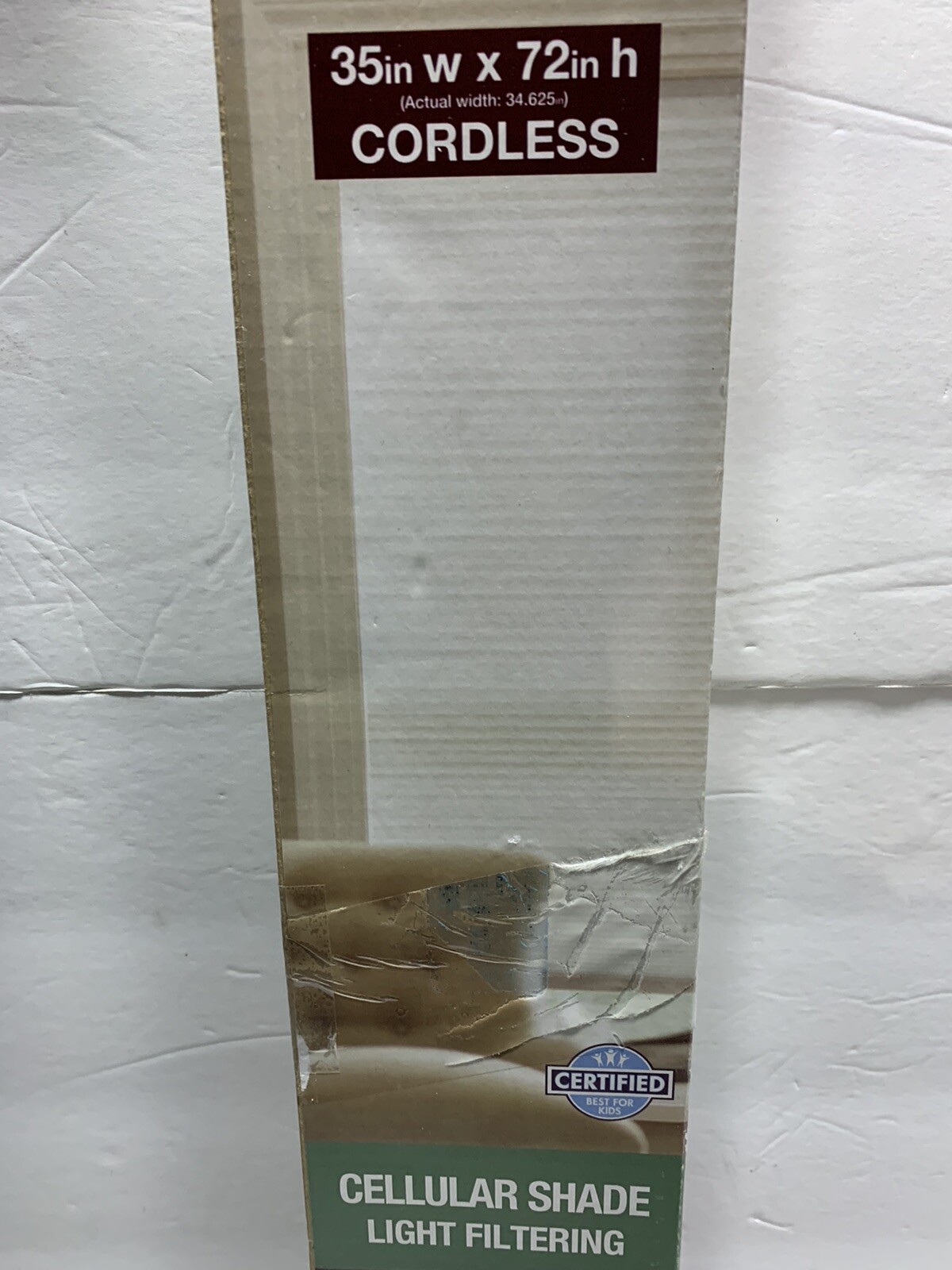 HDC Snow Drift Cordless Shade – 35″W x 72″L